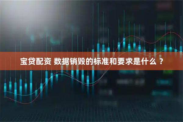 宝贷配资 数据销毁的标准和要求是什么 ？