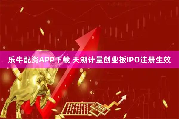 乐牛配资APP下载 天溯计量创业板IPO注册生效